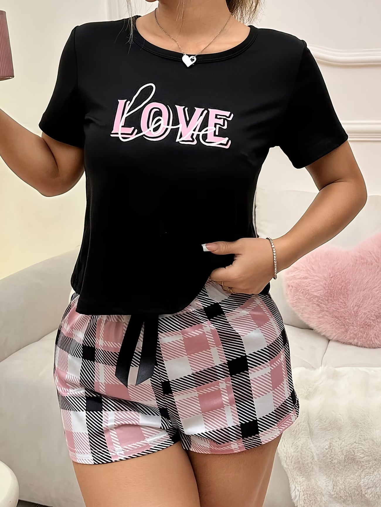 Ensemble pyjama femme deux pièces « LOVE »