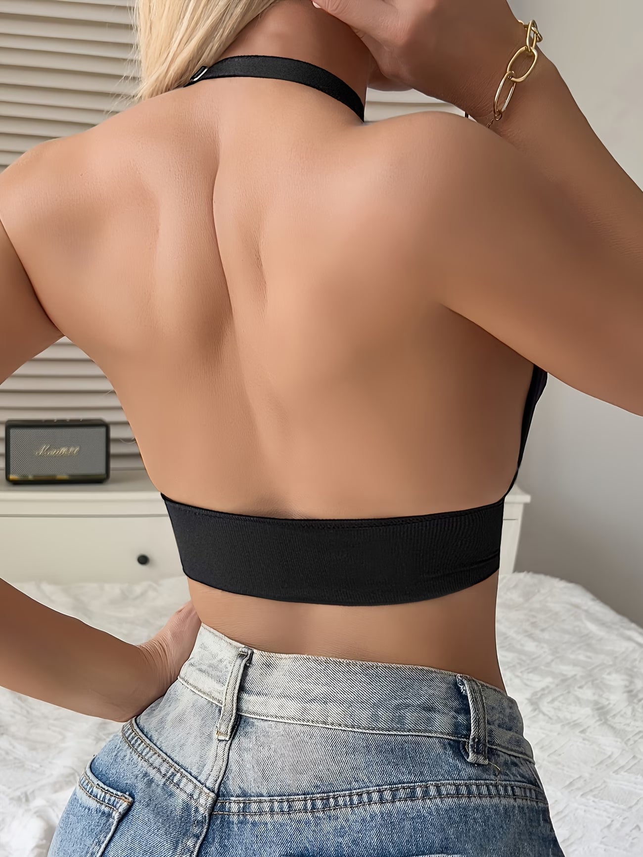 Lot de 2 soutiens-gorge femme en dentelle – Décolleté plongeant