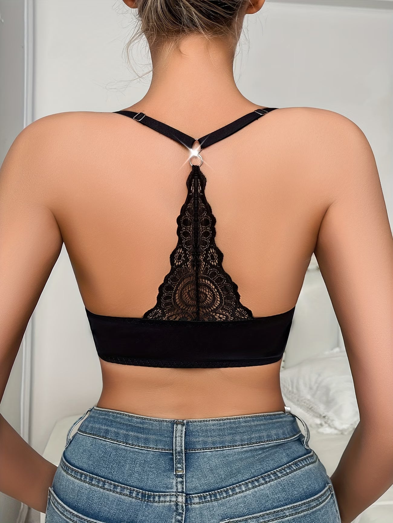 Soutien-gorge dos en dentelle – Élégance & confort sans armatures