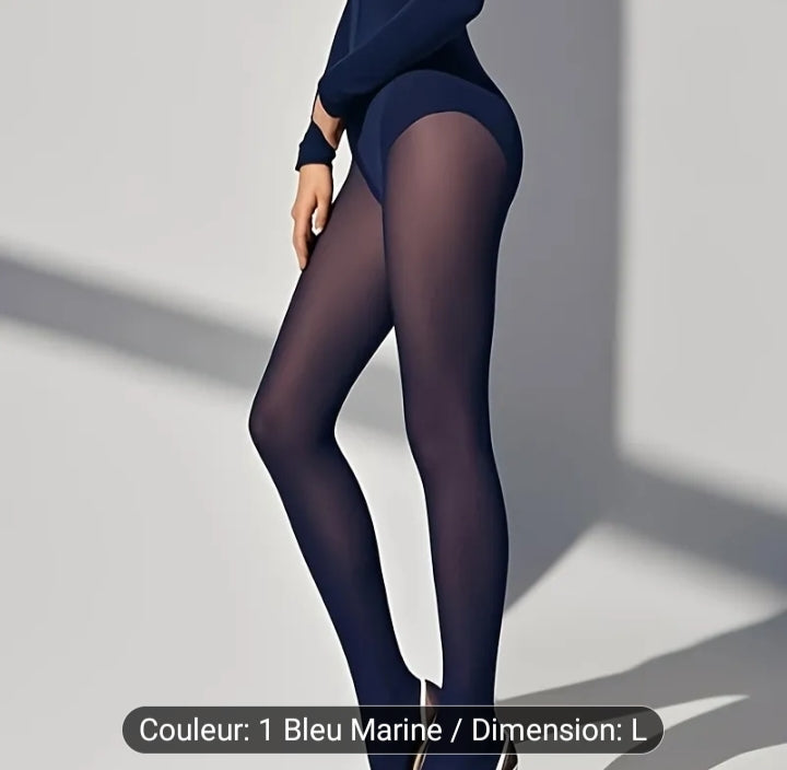 Navy blue opaque tights – warmth, comfort and style