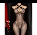 Women's openwork fishnet bodysuit – bold sensuality and sculpting design