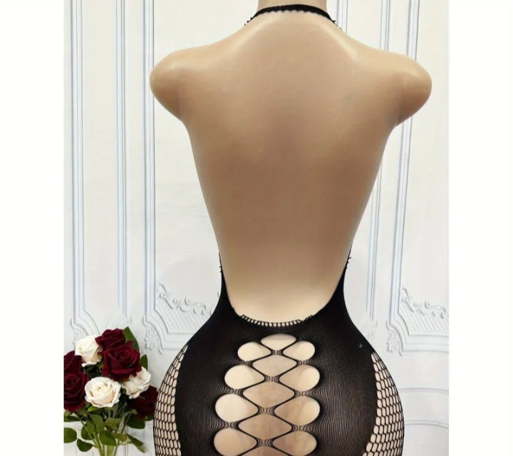Women's openwork fishnet bodysuit – bold sensuality and sculpting design