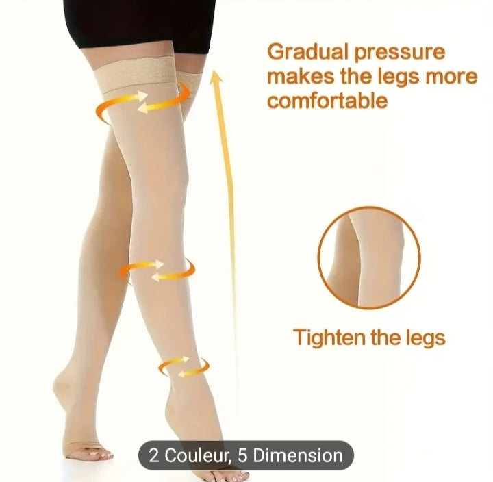 Footless opaque stockings