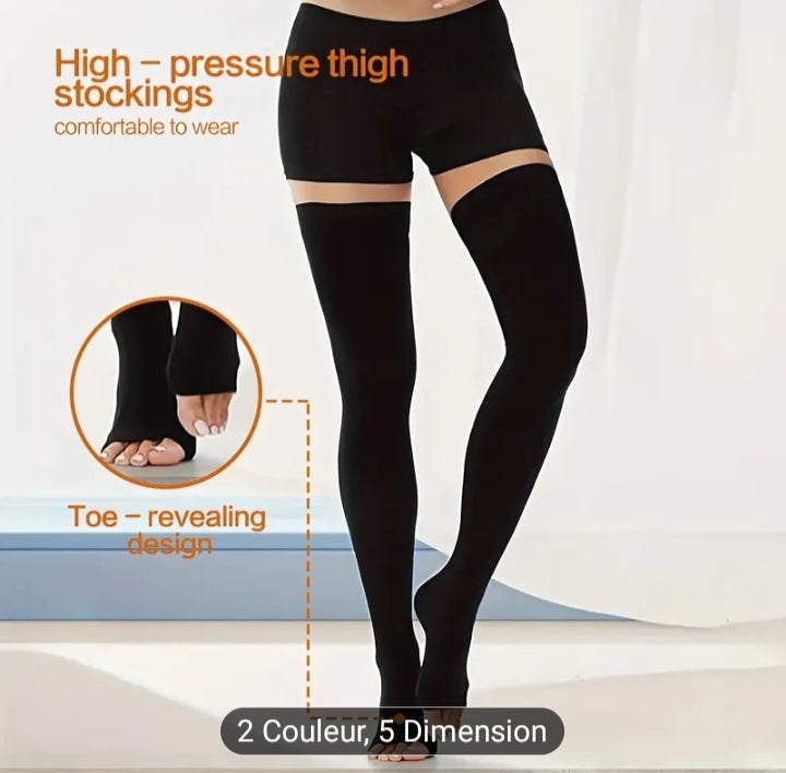 Footless opaque stockings