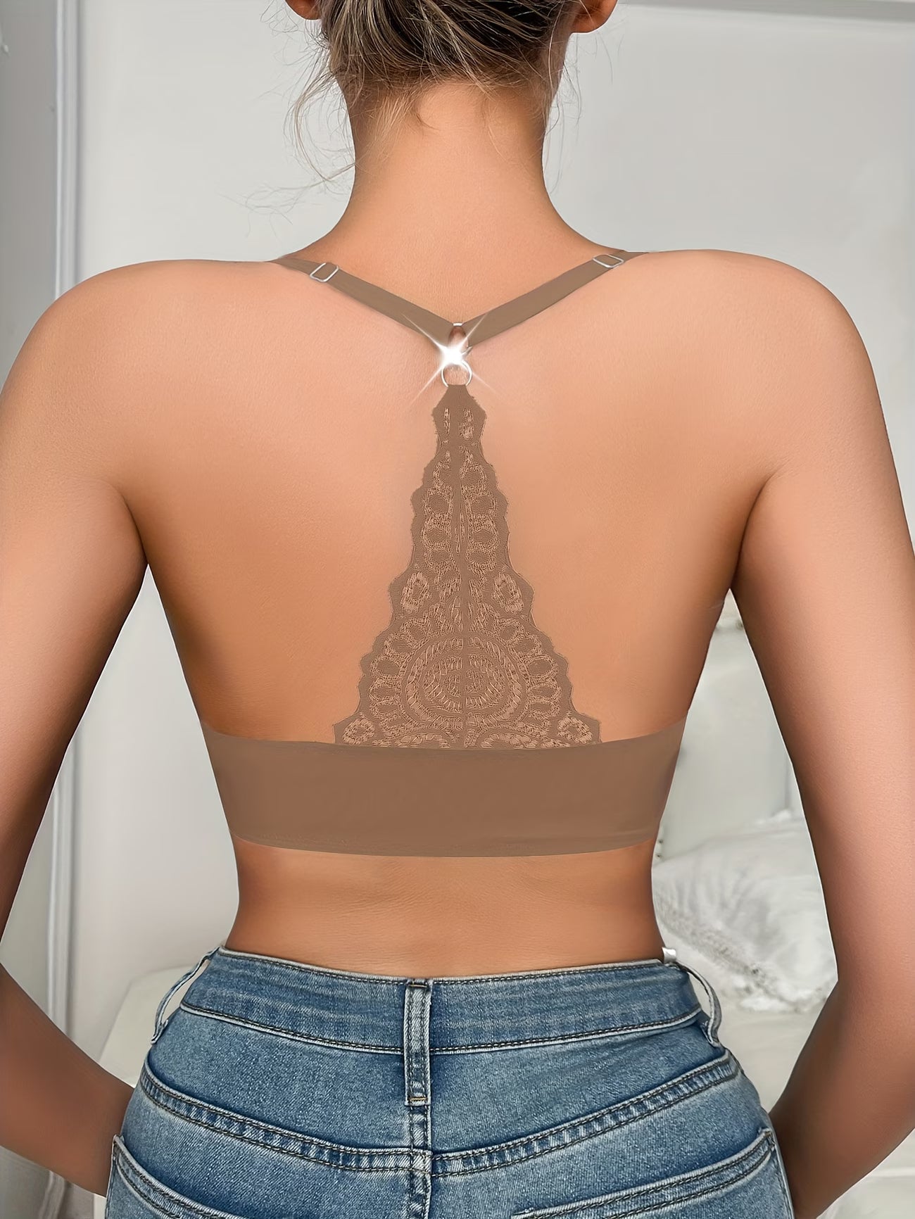 Soutien-gorge dos en dentelle – Élégance & confort sans armatures