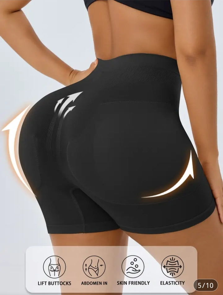 High-waisted shaping shorts with a push-up effect – Abdominal compression &amp; natural shaping